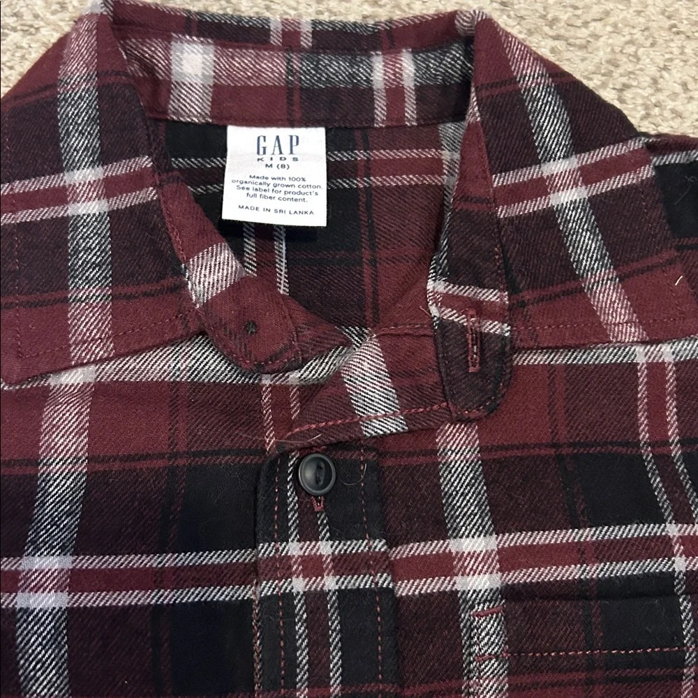 NWT GAP Kids Plaid Flannel Shirt, 8